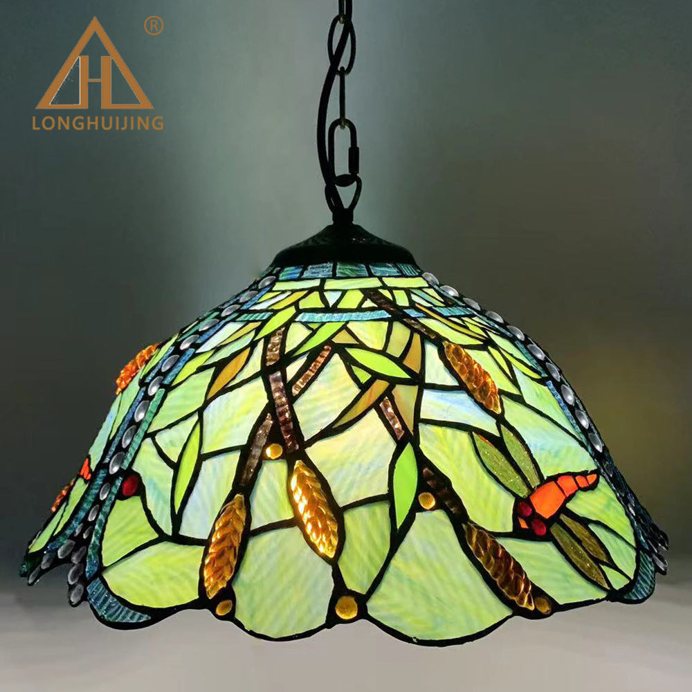 汇璟蒂凡尼欧式美式田园复杂餐厅精致造型精美大英寸吊灯色彩丰富