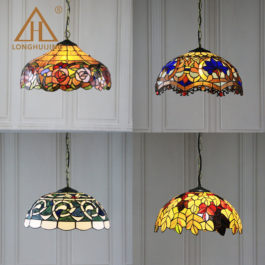 汇璟跨境家装灯饰灯具蒂芙尼16寸蜻蜓灯书房客厅餐厅商用场所吊灯